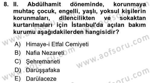 Sosyal Hizmete Giriş Dersi 2018 - 2019 Yılı (Final) Dönem Sonu Sınav Soruları 8. Soru