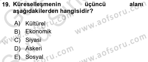 Sosyal Hizmete Giriş Dersi 2021 - 2022 Yılı (Final) Dönem Sonu Sınav Soruları 19. Soru