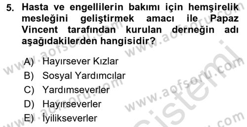 Sosyal Hizmete Giriş Dersi 2022 - 2023 Yılı Yaz Okulu Sınav Soruları 5. Soru
