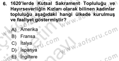 Sosyal Hizmete Giriş Dersi 2022 - 2023 Yılı Yaz Okulu Sınav Soruları 6. Soru