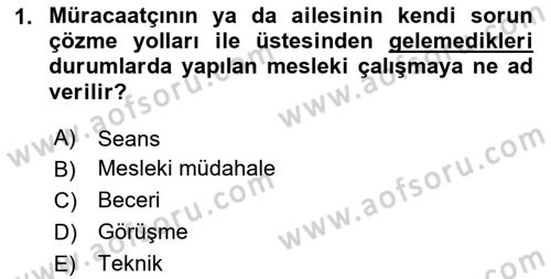 Sosyal Hizmete Giriş Dersi 2025 - 2026 Yılı (Vize) Ara Sınav Soruları 1. Soru