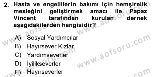 Sosyal Hizmete Giriş Dersi 2025 - 2026 Yılı (Final) Dönem Sonu Sınav Soruları 2. Soru