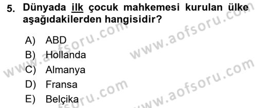 Sosyal Hizmete Giriş Dersi 2025 - 2026 Yılı (Final) Dönem Sonu Sınav Soruları 5. Soru