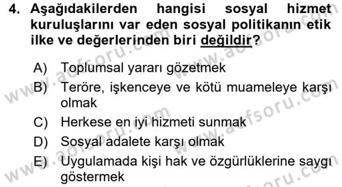 İş Etiği Dersi 2017 - 2018 Yılı (Final) Dönem Sonu Sınav Soruları 4. Soru