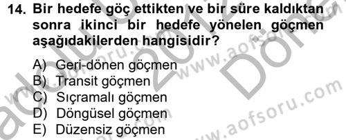 Sosyal Hizmet Kuruluşları Dersi 2012 - 2013 Yılı (Final) Dönem Sonu Sınav Soruları 14. Soru