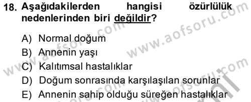 Sosyal Hizmet Kuruluşları Dersi 2013 - 2014 Yılı (Vize) Ara Sınav Soruları 18. Soru