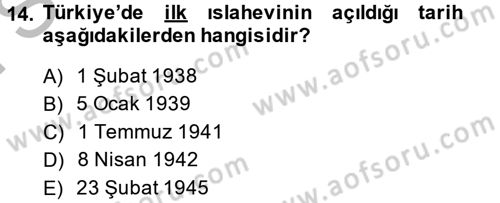 Sosyal Hizmet Kuruluşları Dersi 2014 - 2015 Yılı (Final) Dönem Sonu Sınav Soruları 14. Soru