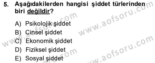 Sosyal Hizmet Kuruluşları Dersi 2014 - 2015 Yılı (Final) Dönem Sonu Sınav Soruları 5. Soru