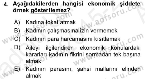Sosyal Hizmet Kuruluşları Dersi 2015 - 2016 Yılı (Vize) Ara Sınav Soruları 4. Soru