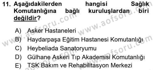 Sosyal Hizmet Kuruluşları Dersi 2015 - 2016 Yılı (Final) Dönem Sonu Sınav Soruları 11. Soru