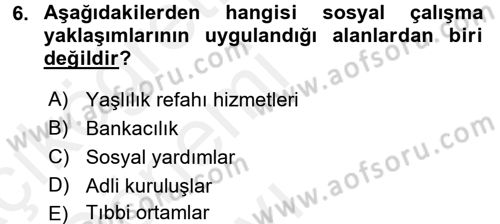Sosyal Hizmet Kuruluşları Dersi 2015 - 2016 Yılı Tek Ders Sınav Soruları 6. Soru