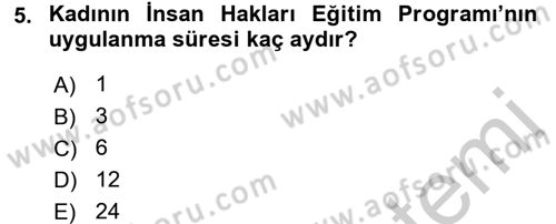 Sosyal Hizmet Kuruluşları Dersi 2016 - 2017 Yılı (Vize) Ara Sınav Soruları 5. Soru