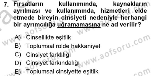 Sosyal Hizmet Kuruluşları Dersi 2016 - 2017 Yılı (Vize) Ara Sınav Soruları 7. Soru