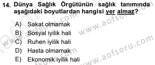 Sosyal Hizmet Kuruluşları Dersi 2017 - 2018 Yılı 3 Ders Sınav Soruları 14. Soru
