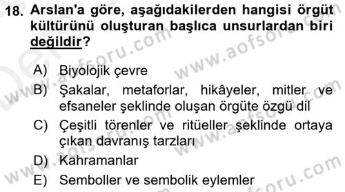 Sosyal Hizmet Kuruluşları Dersi 2017 - 2018 Yılı 3 Ders Sınav Soruları 18. Soru