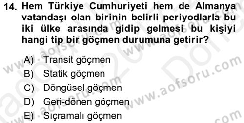 Sosyal Hizmet Kuruluşları Dersi 2017 - 2018 Yılı (Final) Dönem Sonu Sınav Soruları 14. Soru