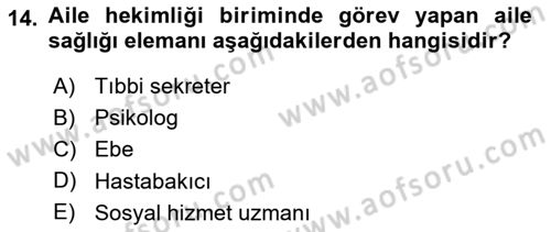 Sosyal Hizmet Kuruluşları Dersi 2018 - 2019 Yılı 3 Ders Sınav Soruları 14. Soru