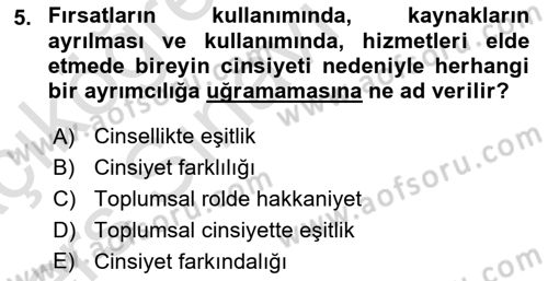 Sosyal Hizmet Kuruluşları Dersi 2018 - 2019 Yılı 3 Ders Sınav Soruları 5. Soru