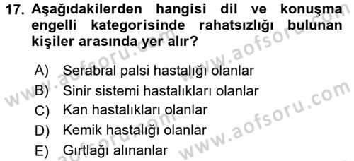 Sosyal Hizmet Kuruluşları Dersi 2018 - 2019 Yılı (Vize) Ara Sınav Soruları 17. Soru