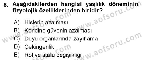 Sosyal Hizmet Kuruluşları Dersi 2018 - 2019 Yılı Yaz Okulu Sınav Soruları 8. Soru