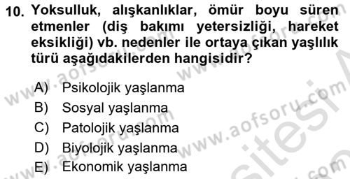 Sosyal Hizmet Kuruluşları Dersi 2020 - 2021 Yılı Yaz Okulu Sınav Soruları 10. Soru