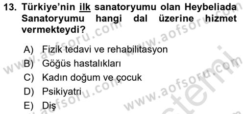 Sosyal Hizmet Kuruluşları Dersi 2020 - 2021 Yılı Yaz Okulu Sınav Soruları 13. Soru