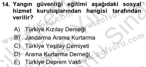 Sosyal Hizmet Kuruluşları Dersi 2021 - 2022 Yılı (Final) Dönem Sonu Sınav Soruları 14. Soru