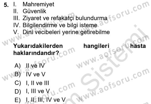 Sosyal Hizmet Kuruluşları Dersi 2021 - 2022 Yılı (Final) Dönem Sonu Sınav Soruları 5. Soru