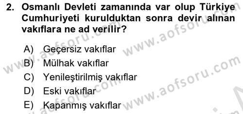 Sosyal Hizmet Kuruluşları Dersi 2023 - 2024 Yılı Yaz Okulu Sınav Soruları 2. Soru