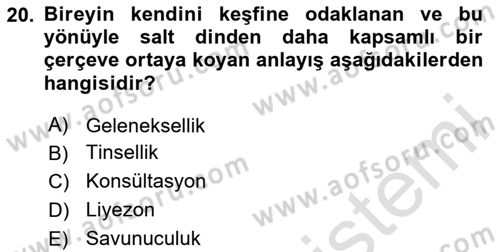 Sosyal Hizmet Kuruluşları Dersi 2023 - 2024 Yılı Yaz Okulu Sınav Soruları 20. Soru