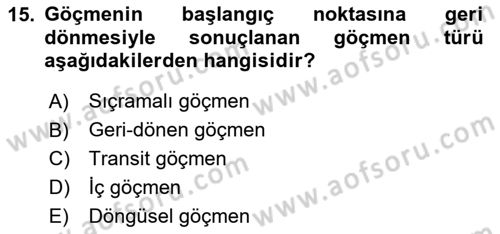 Sosyal Hizmet Kuruluşları Dersi 2024 - 2025 Yılı (Final) Dönem Sonu Sınav Soruları 15. Soru