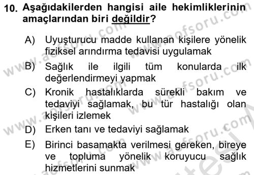Sosyal Hizmet Kuruluşları Dersi 2025 - 2026 Yılı (Vize) Ara Sınav Soruları 10. Soru