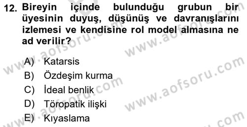 Sosyal Hizmet Kuruluşları Dersi 2025 - 2026 Yılı (Final) Dönem Sonu Sınav Soruları 12. Soru