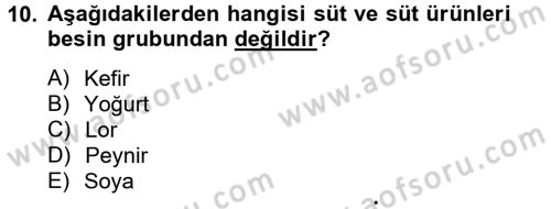 Temel Sağlık Hizmetleri Dersi 2012 - 2013 Yılı (Vize) Ara Sınav Soruları 10. Soru