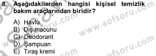 Temel Sağlık Hizmetleri Dersi 2012 - 2013 Yılı (Vize) Ara Sınav Soruları 8. Soru