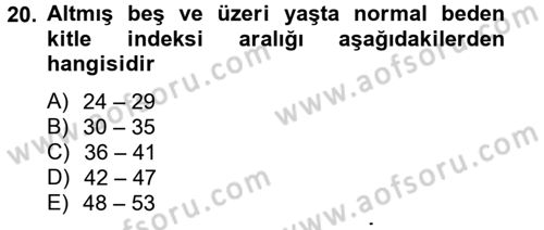 Temel Sağlık Hizmetleri Dersi 2012 - 2013 Yılı (Final) Dönem Sonu Sınav Soruları 20. Soru