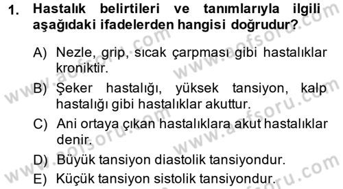 Temel Sağlık Hizmetleri Dersi 2013 - 2014 Yılı (Vize) Ara Sınav Soruları 1. Soru