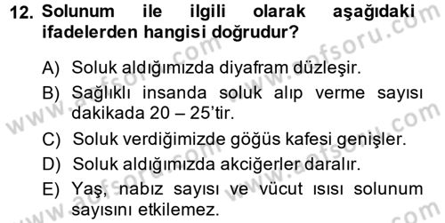 Temel Sağlık Hizmetleri Dersi 2013 - 2014 Yılı (Vize) Ara Sınav Soruları 12. Soru