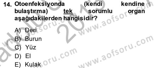 Temel Sağlık Hizmetleri Dersi 2013 - 2014 Yılı (Vize) Ara Sınav Soruları 14. Soru