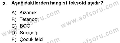 Temel Sağlık Hizmetleri Dersi 2013 - 2014 Yılı (Vize) Ara Sınav Soruları 2. Soru