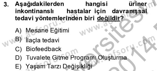 Temel Sağlık Hizmetleri Dersi 2013 - 2014 Yılı (Final) Dönem Sonu Sınav Soruları 3. Soru