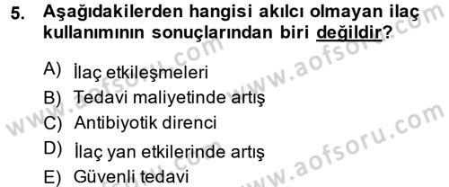 Temel Sağlık Hizmetleri Dersi 2013 - 2014 Yılı (Final) Dönem Sonu Sınav Soruları 5. Soru