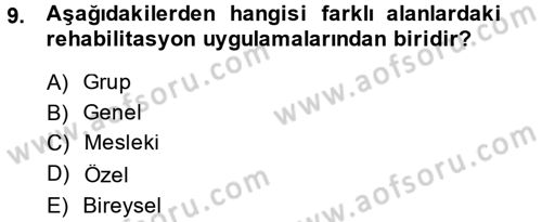 Temel Sağlık Hizmetleri Dersi 2013 - 2014 Yılı (Final) Dönem Sonu Sınav Soruları 9. Soru