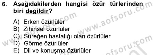 Temel Sağlık Hizmetleri Dersi 2013 - 2014 Yılı Tek Ders Sınav Soruları 6. Soru