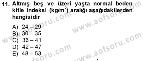 Temel Sağlık Hizmetleri Dersi 2014 - 2015 Yılı (Vize) Ara Sınav Soruları 11. Soru