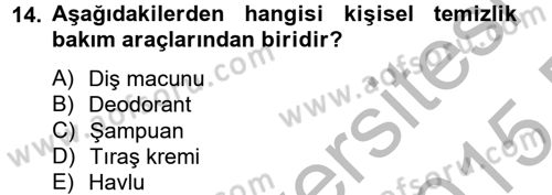 Temel Sağlık Hizmetleri Dersi 2014 - 2015 Yılı (Vize) Ara Sınav Soruları 14. Soru