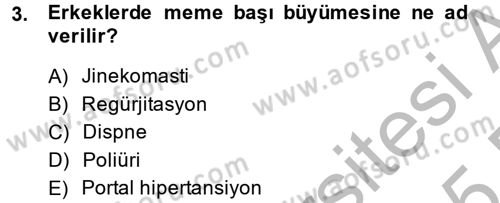 Temel Sağlık Hizmetleri Dersi 2014 - 2015 Yılı (Final) Dönem Sonu Sınav Soruları 3. Soru