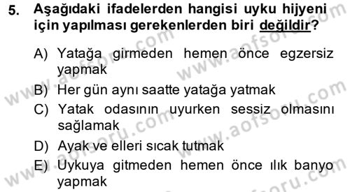 Temel Sağlık Hizmetleri Dersi 2014 - 2015 Yılı (Final) Dönem Sonu Sınav Soruları 5. Soru