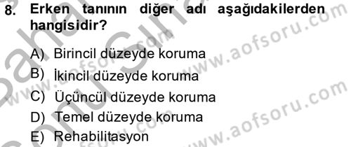Temel Sağlık Hizmetleri Dersi 2014 - 2015 Yılı (Final) Dönem Sonu Sınav Soruları 8. Soru