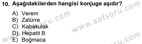 Temel Sağlık Hizmetleri Dersi 2014 - 2015 Yılı Tek Ders Sınav Soruları 10. Soru